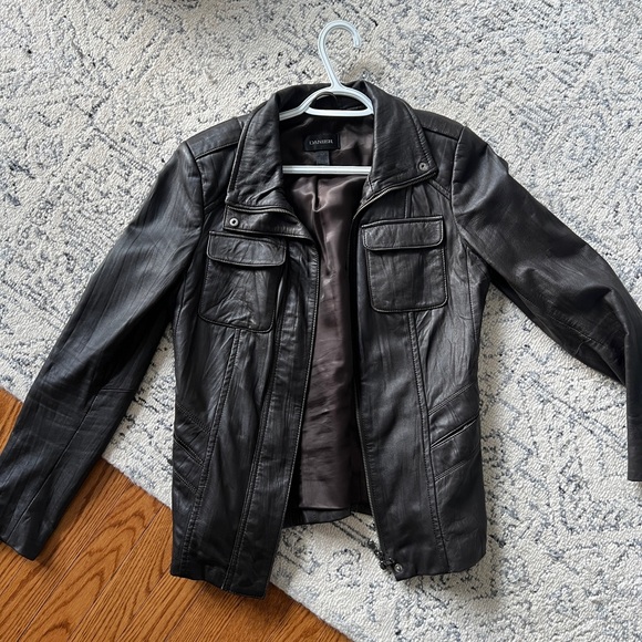 Danier brown leather jacket - Picture 1 of 3